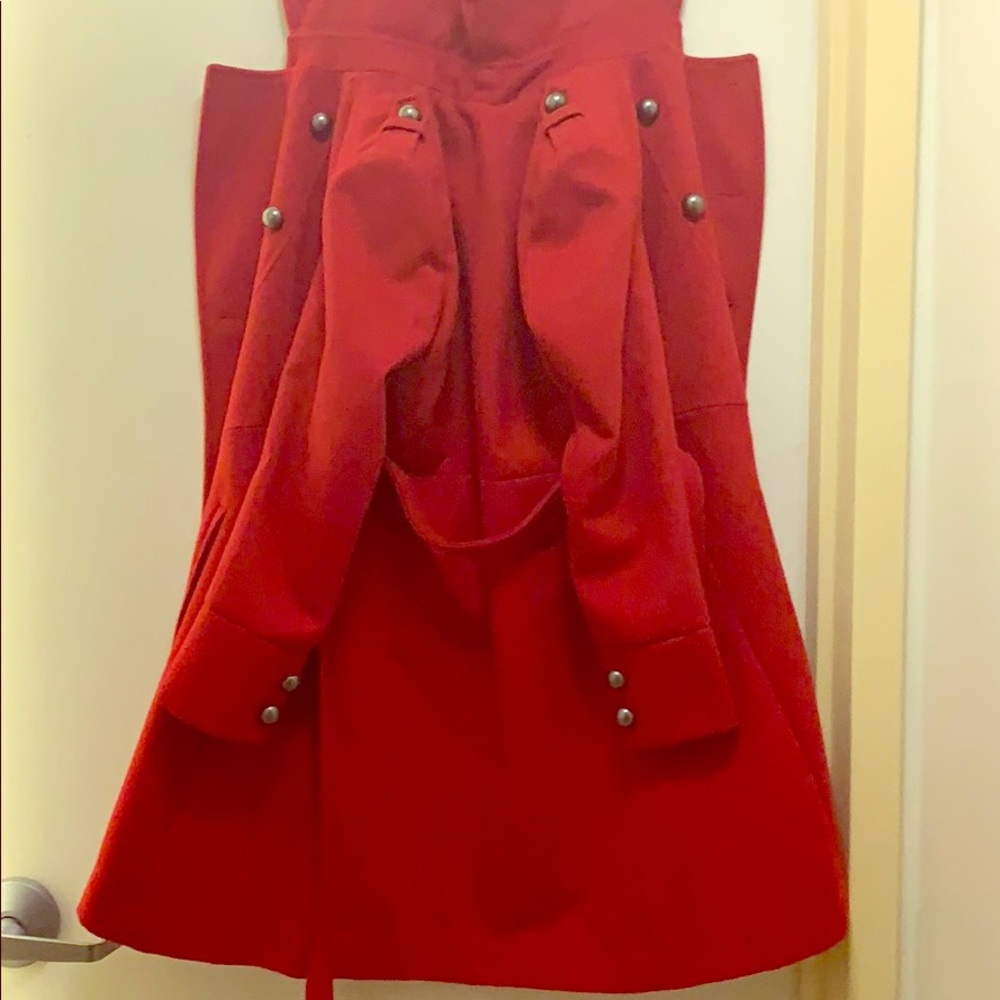 Red Scarlett heavy wool coat